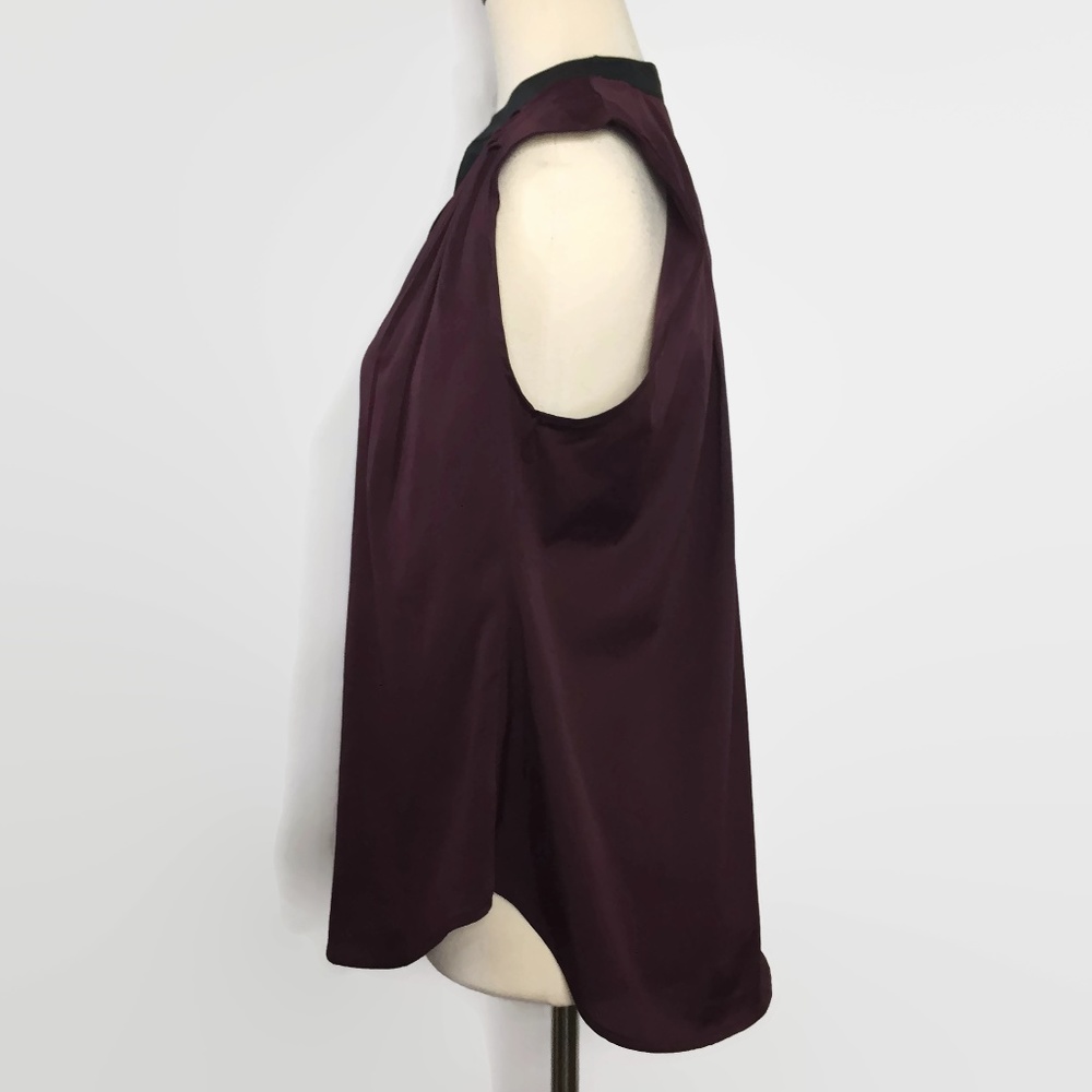 Y2K Converse One Star Burgundy Sleeveless Blouse M - Picture 3 of 8